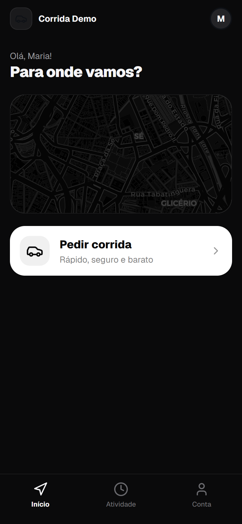 Home do passageiro com mapa
